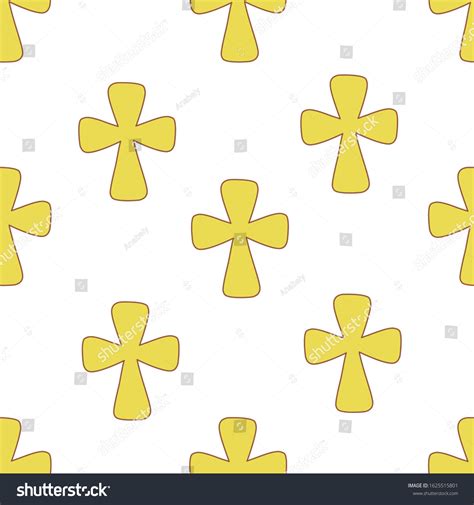 Cross Seamless Pattern Baptism Vector Background Stock Vector (Royalty ...