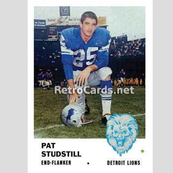 1961F Pat Studstill Detroit Lions – RetroCards