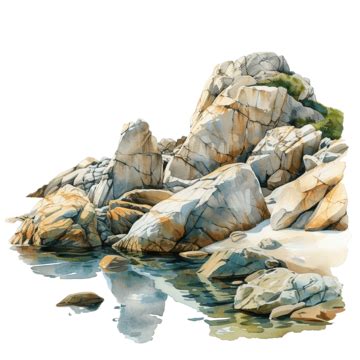 Beach And Rocks Landscape, Beach, Sea, Ocean PNG Transparent Image and Clipart for Free Download