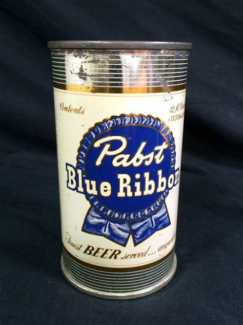 Pabst Blue Ribbon Beer Flat Top Can PBR Vintage Milwaukee WI | Pabst ...