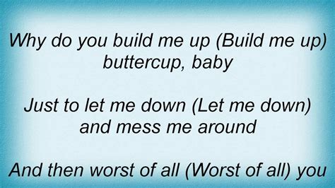 Temptations - Build Me Up Buttercup Lyrics - YouTube