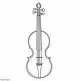 Printable Violin Coloring Page sketch template