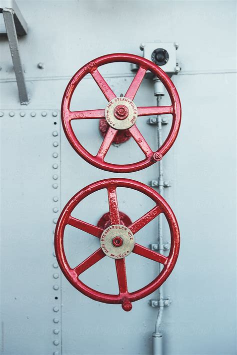 "Vintage Steam Valve Wheels" by Stocksy Contributor "Ruth Black" - Stocksy