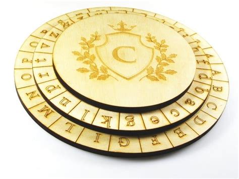 Alberti Cipher Wooden Cipher Wheel Wood Wheel Escape Room Puzzle Escape Room Cipher Cipher Wheel ...