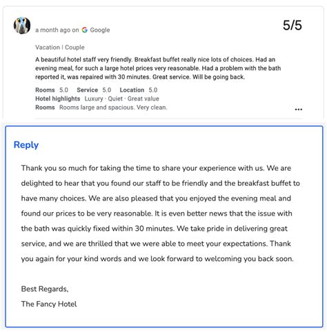 Hotel Review Response Templates