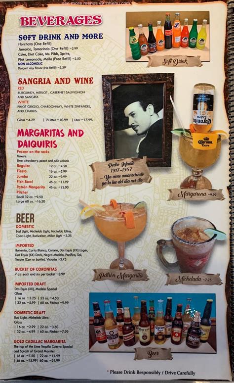 Menu at La Carreta restaurant, Mocksville