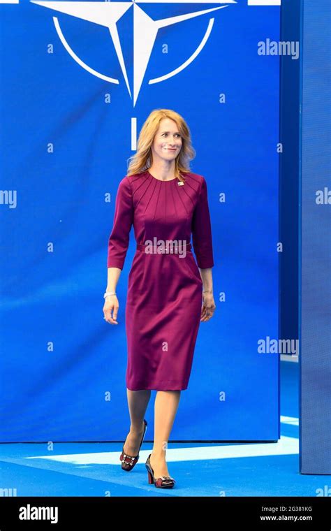 Estonia – Prime Minister Kaja Kallas during NATO SUMMIT 2021 in Brussels, Belgium. (Photo by ...