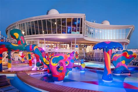 This is a view of the kid’s pool area and the Baby Splash Zone on Deck ...