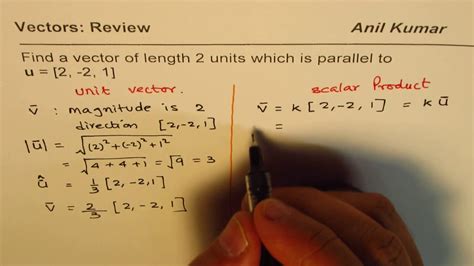 How to write vector with given magnitude parallel to another vector - YouTube