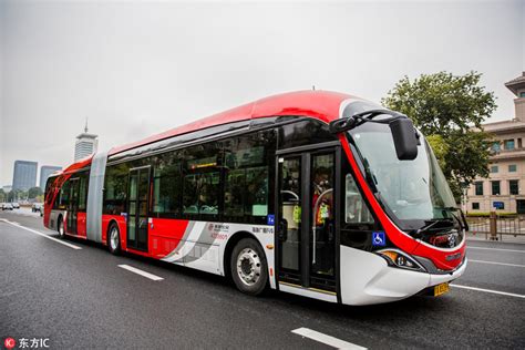 10 electric 'Chinese red' buses hit the roads in central Beijing[1]- Chinadaily.com.cn