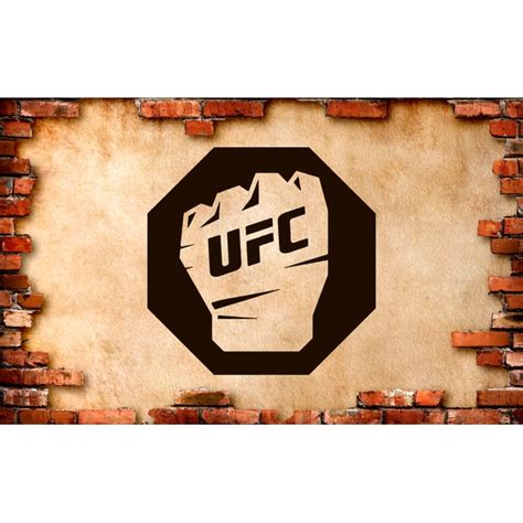 UFC Emblem Sticker Octagon Logo Ultimate Fighting Championsh - Inspire ...