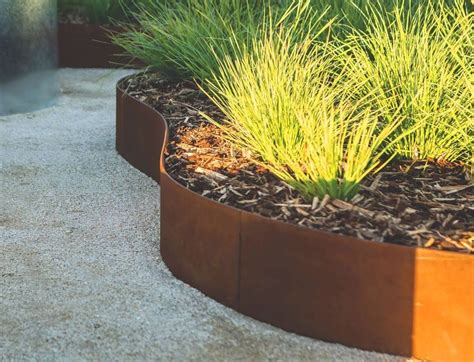 StraightCurve 15.75" Height CorTen Flexible Steel Edging – Henderson Garden Supply Metal Garden ...