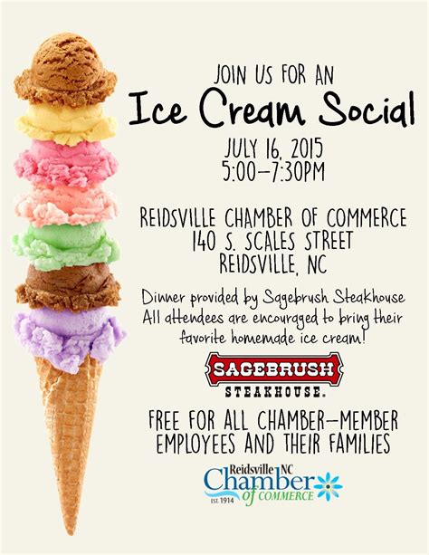 Ice Cream social Invite Template Awesome Ice Cream social Jul 16 2015 Cm Reidsvil… in 2020 | Ice ...