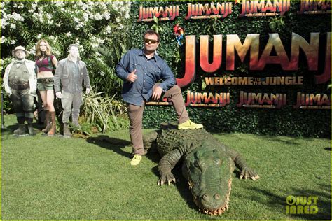 Nick Jonas & Jack Black Wrestle Alligator at 'Jumanji' Event | Photo ...