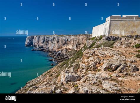 Fortaleza de Sagres, fortress, Ponta de Sagres over Atlantic Ocean in ...