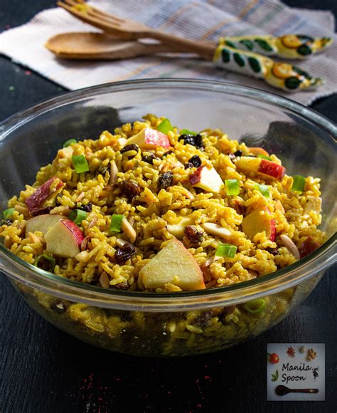 Curried Rice Salad with Apples and Raisins - Manila Spoon