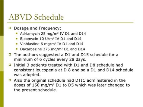 Chemotherapy for Hodgkins disease