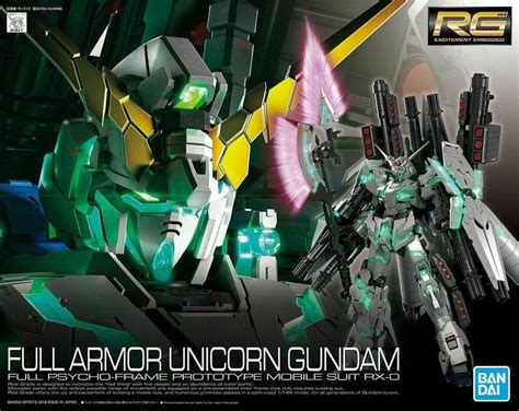 Full Armor Gundam Unicorn Gundam UC RG 1/144 Model Kit Authentic Bandai ...