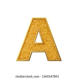 Gold Glitter Letter Shiny Sparkling Golden Stock Illustration 1345547891 | Shutterstock