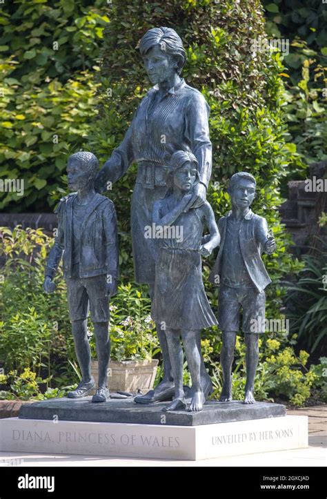 A statue of Princess Diana which was unveiled by Prince William ...