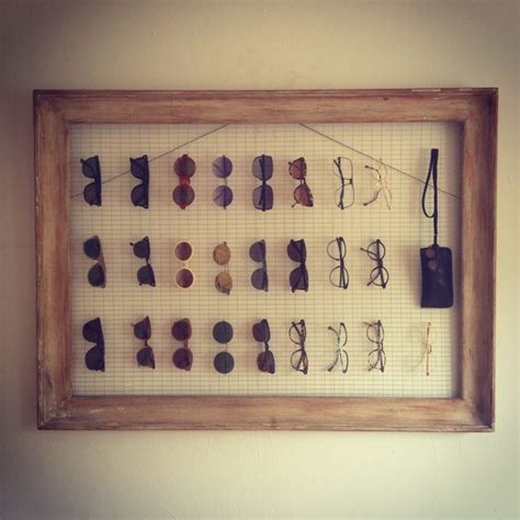 My Eyewear Collection On The Wall | Display frames, Eyewear display, Diy sunglasses holder