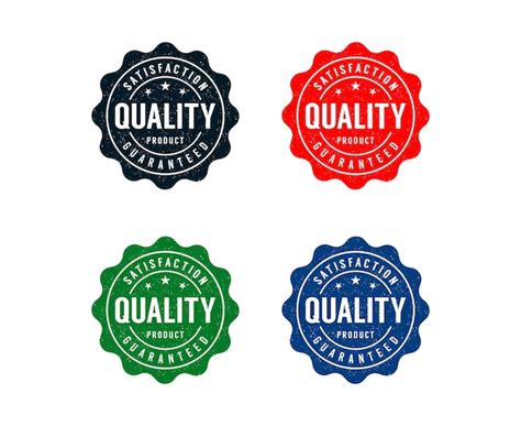 Premium Vector | Guaranteed quality product stamp logo design