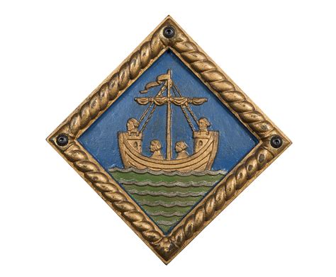 Official boat badge HMS Folkestone | Royal Museums Greenwich