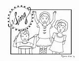 Children Singing Coloring Pages sketch template