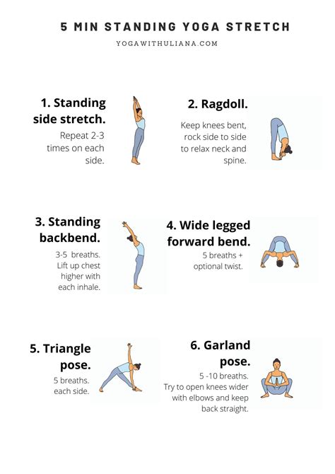 5 min standing yoga stretch | Yoga everyday, Morning yoga routine ...