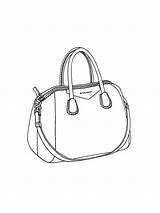 Handbag coloring pages sketch template