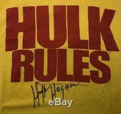 Vintage Hulk Hogan Signed Wwf Original Hulk Rules Tank Top Shirt Wwe ...