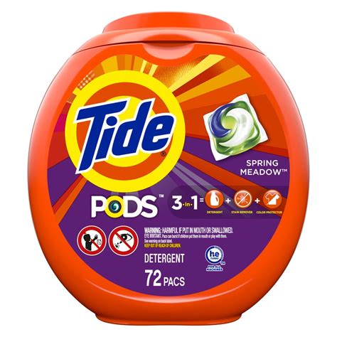 Tide Pods 72 Count Spring Meadow HE Capsules Laundry Detergent at Lowes.com