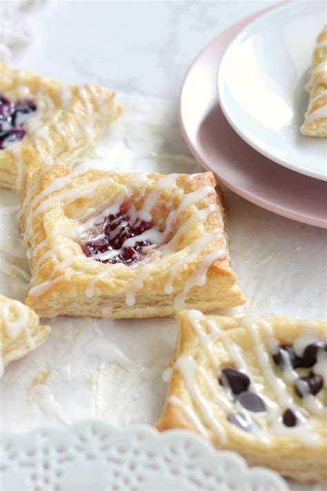 Puff Pastry Cream Cheese Danishes - Chocolate with Grace