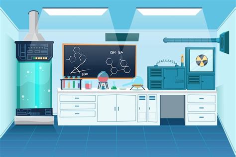 Free Vector | Cartoon laboratory room