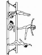 Gymnastics coloring pages sketch template