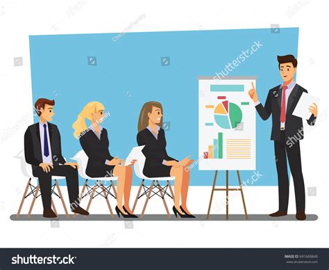 Business Seminar Vector Illustration Cartoon Character Stock Vector ...