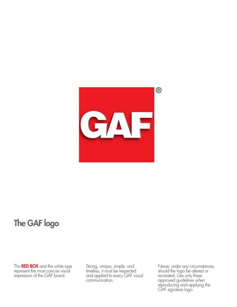 The GAF logo