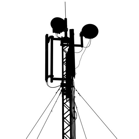 Premium Vector | Silhouette mast antenna mobile communications Vector illustration