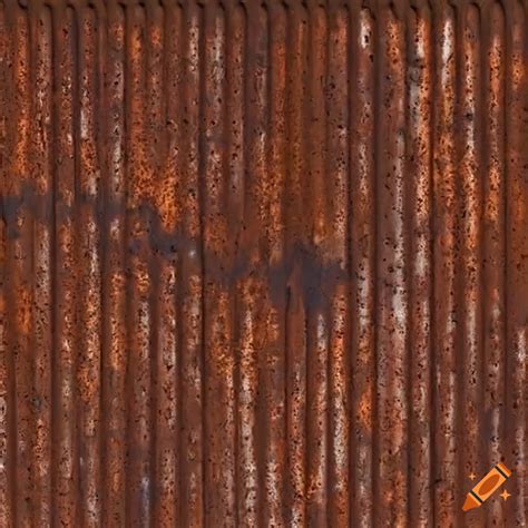 Seamless rusted metal roofing texture on Craiyon