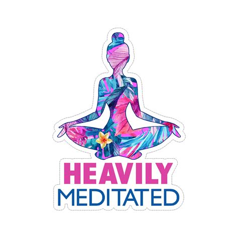 Heavily Meditated Yoga Vinyl Sticker | Doggy Style Gifts