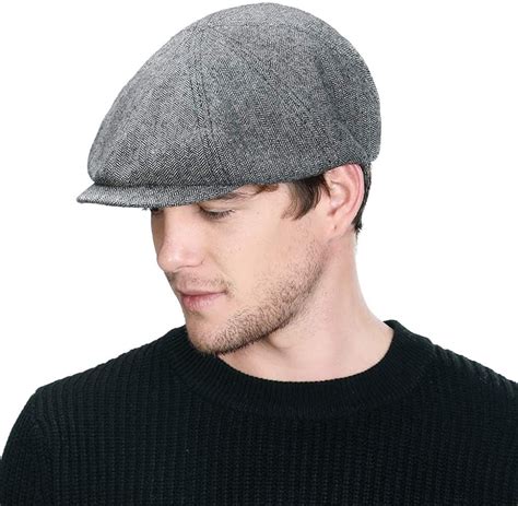 Amazon.com: Winter Wool Newsboy Hat for Men Cold Weather Ivy Flat ...