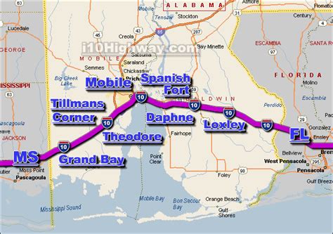 Map Of I10 In Florida - States Of America Map States Of America Map