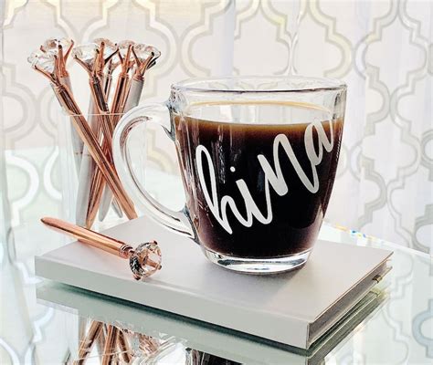 Glass Mug Personalized Glass Coffee Mugs Fall Mug Holiday Mugs | Etsy