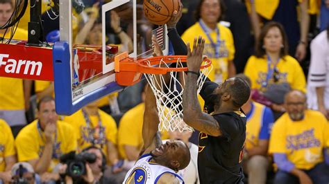 LeBron James blocks Andre Iguodala in Game 7 2016 NBA Finals ...