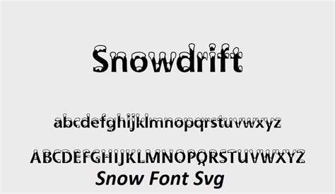 Fonts-snow Font Font Ice Font Frozen Font SVG - Etsy