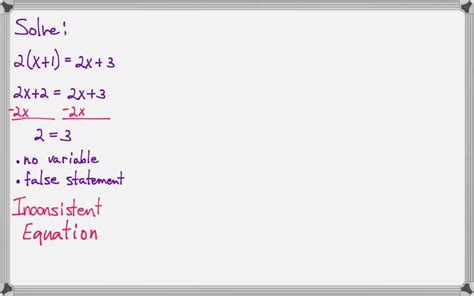 Identify inconsistent equations, identities, and conditional equations - YouTube