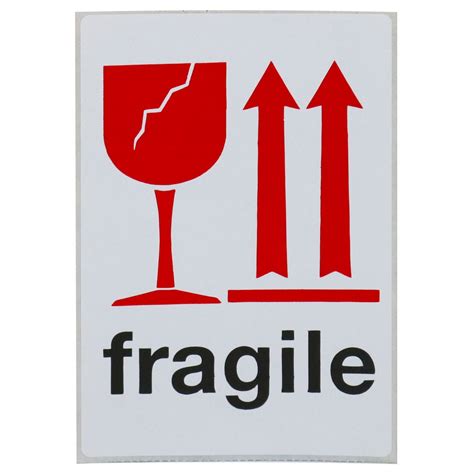 Fragile Labels 4" x 6", 12/PK (RETAIL PKGD)