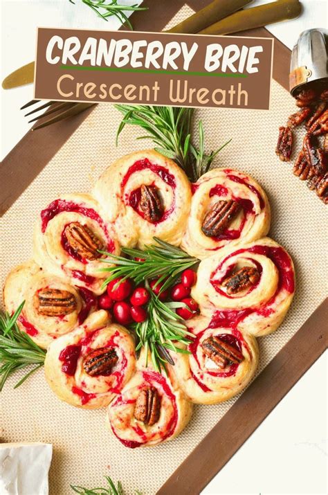 Cranberry Brie Crescent Wreath | Recipe | Crescent rolls, Clean eating snacks, Cooking whole chicken