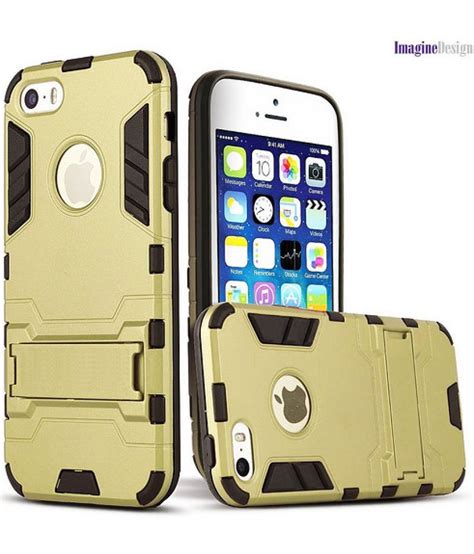 Apple iPhone 5 Cases with Stands WOW Imagine - Golden - Plain Back ...