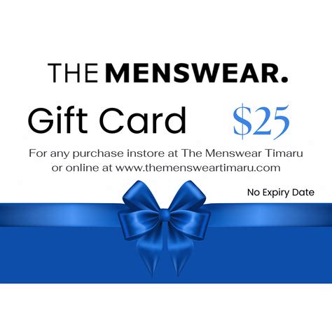 The Menswear Gift Card – The Menswear Timaru